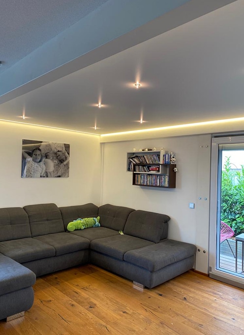 Spanndecke Matt Weiß